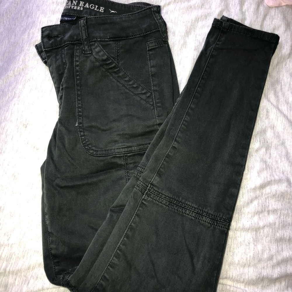 American Eagle Army green military pants/jeggings